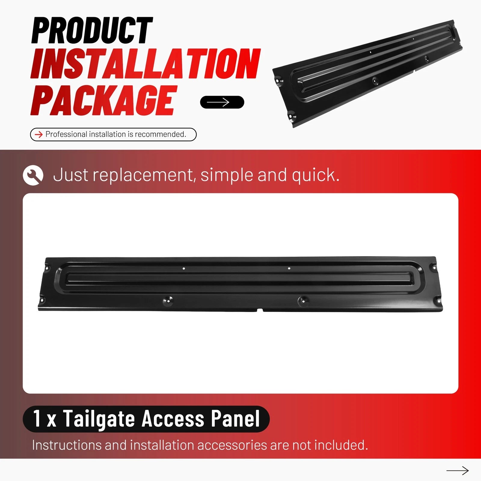 Tailgate Plate Access Panel for Ford F250 F350 Super Duty (1999–2016)