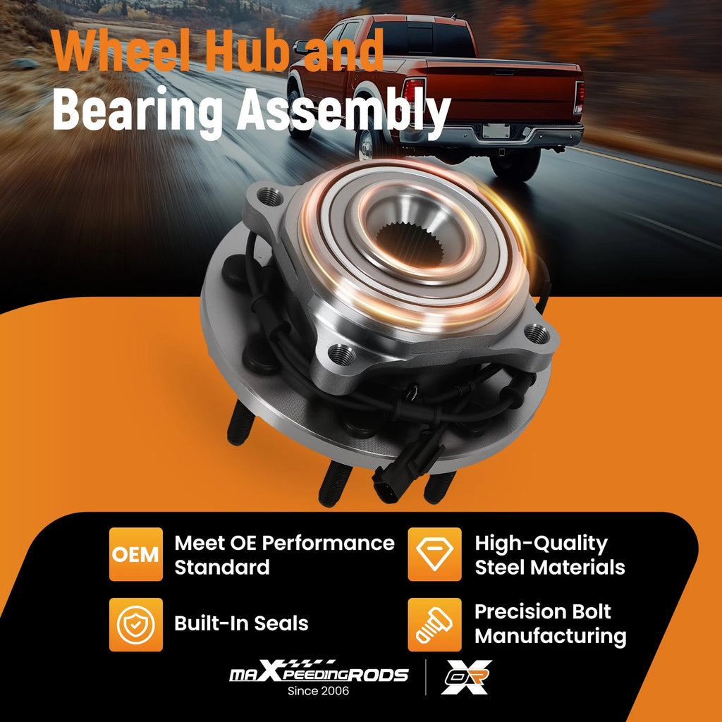 2X Front Wheel Hub Assembly for Dodge Ram 2500 3500 (2009-2011) 4WD