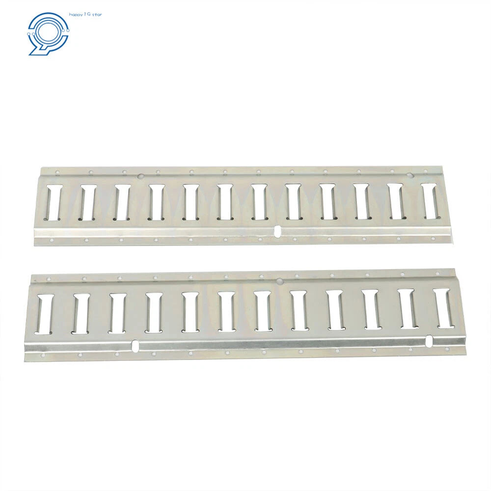 Set of 2 Silver Track Tie Down Rail Kit for Garages