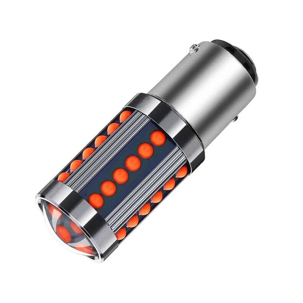 0.23A / 2x 1157 LED Light Bulb Aluminum Brake Light COB DC/AC 12V-24V for Car
