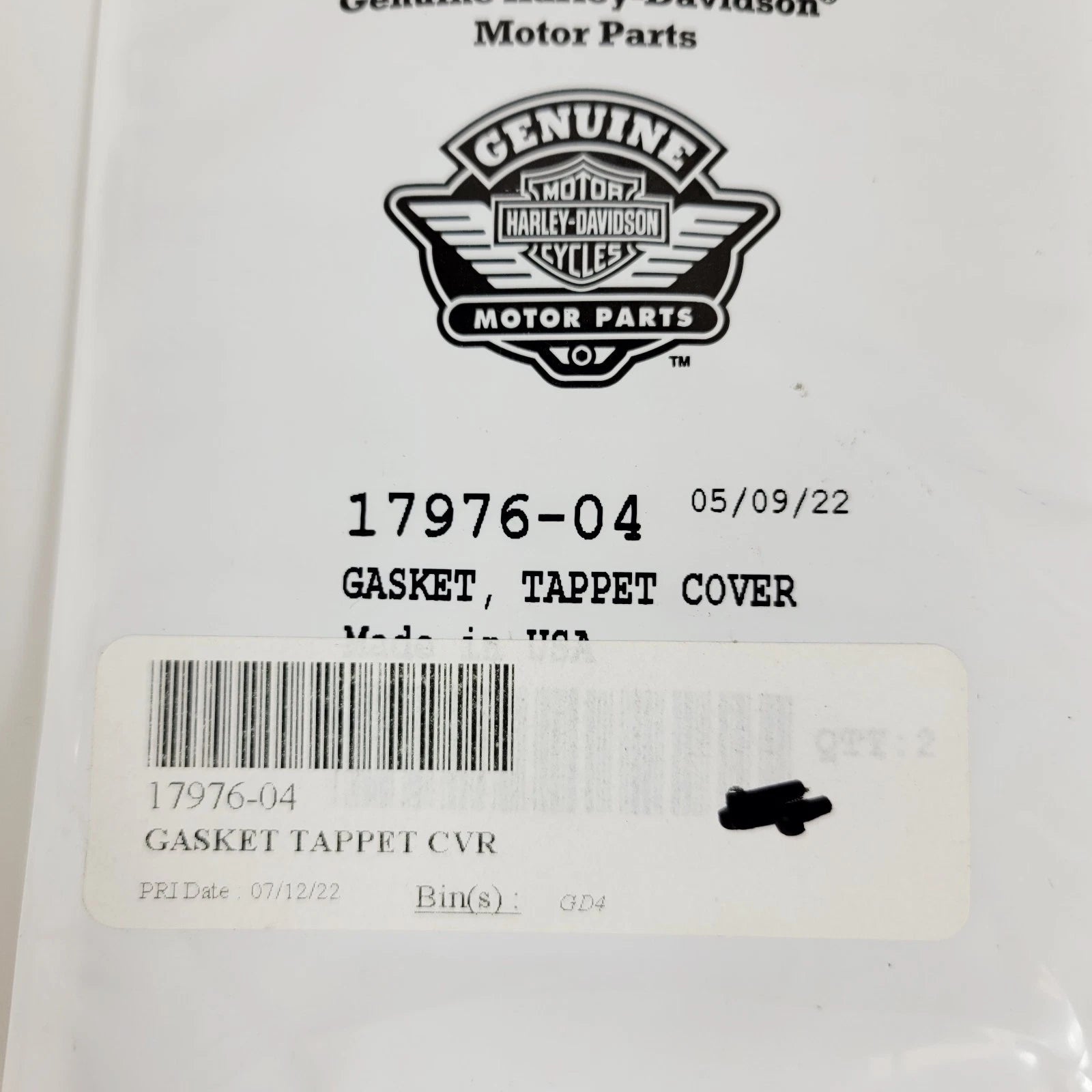 Set of 2 Tappet Cover Gaskets for Harley Davidson Sportster (2004–2022) 17976-04