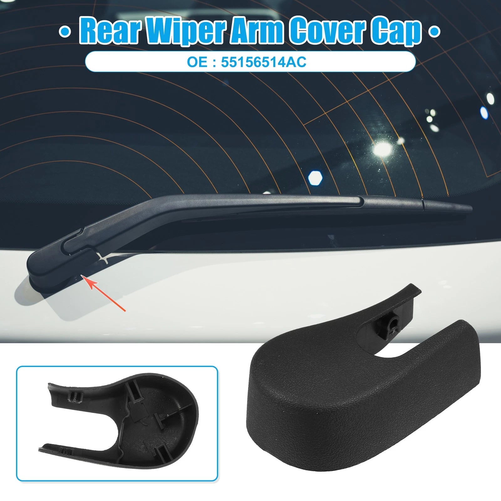 Rear Windshield Wiper Arm Nut Cover Cap for BMW 535xi (2008–2010)