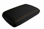 Leather Console Lid Armrest Cover for Dodge Challenger (2008–2014) Orange Stitch