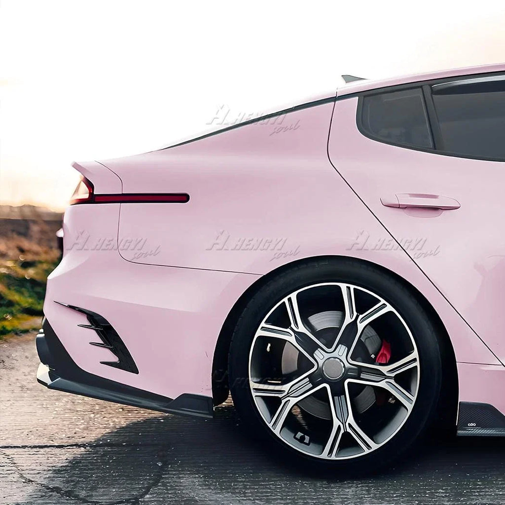Gloss Black Rear Bumper Side Vent Canard Cover for KIA Stinger (2017–2023)