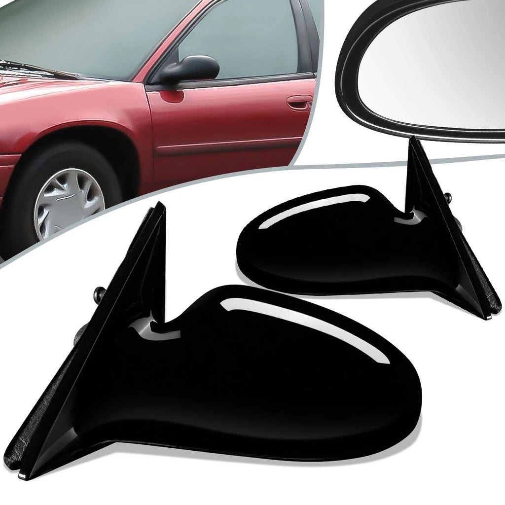 Pair Manual Side Door Mirrors for Chrysler Concorde LHS (1993–1997) CH1320148 CH1321148