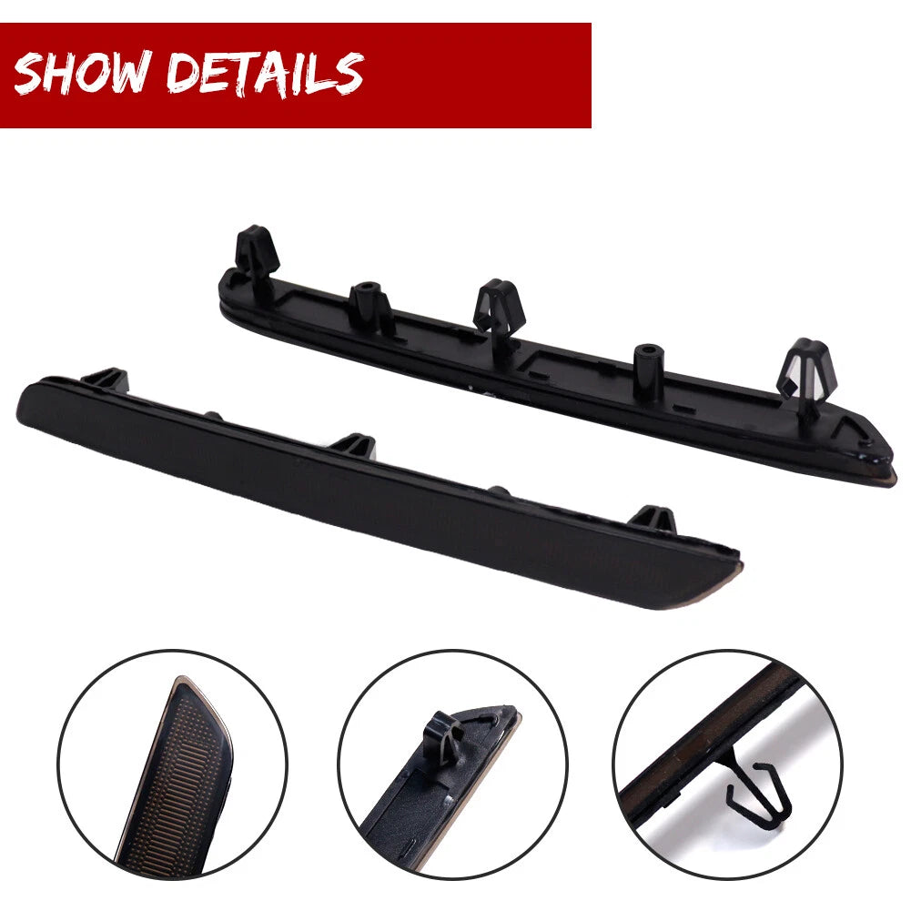 2X Smoked Black Lens Rear Bumper Reflector Light for Toyota GR Supra (2020–2024)
