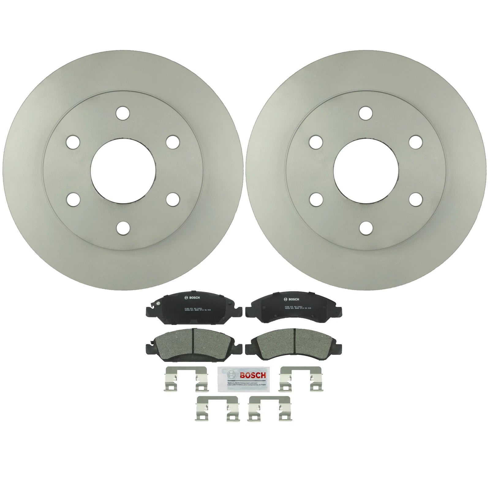 Set of 2 Front Vented Rotors & Ceramic Brake Pads for GMC (2007)