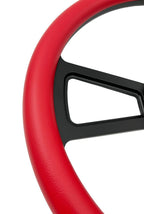 5 Hole Steering Wheel Wrap Black Red for Peterbilt Kenworth Freightliner (18")