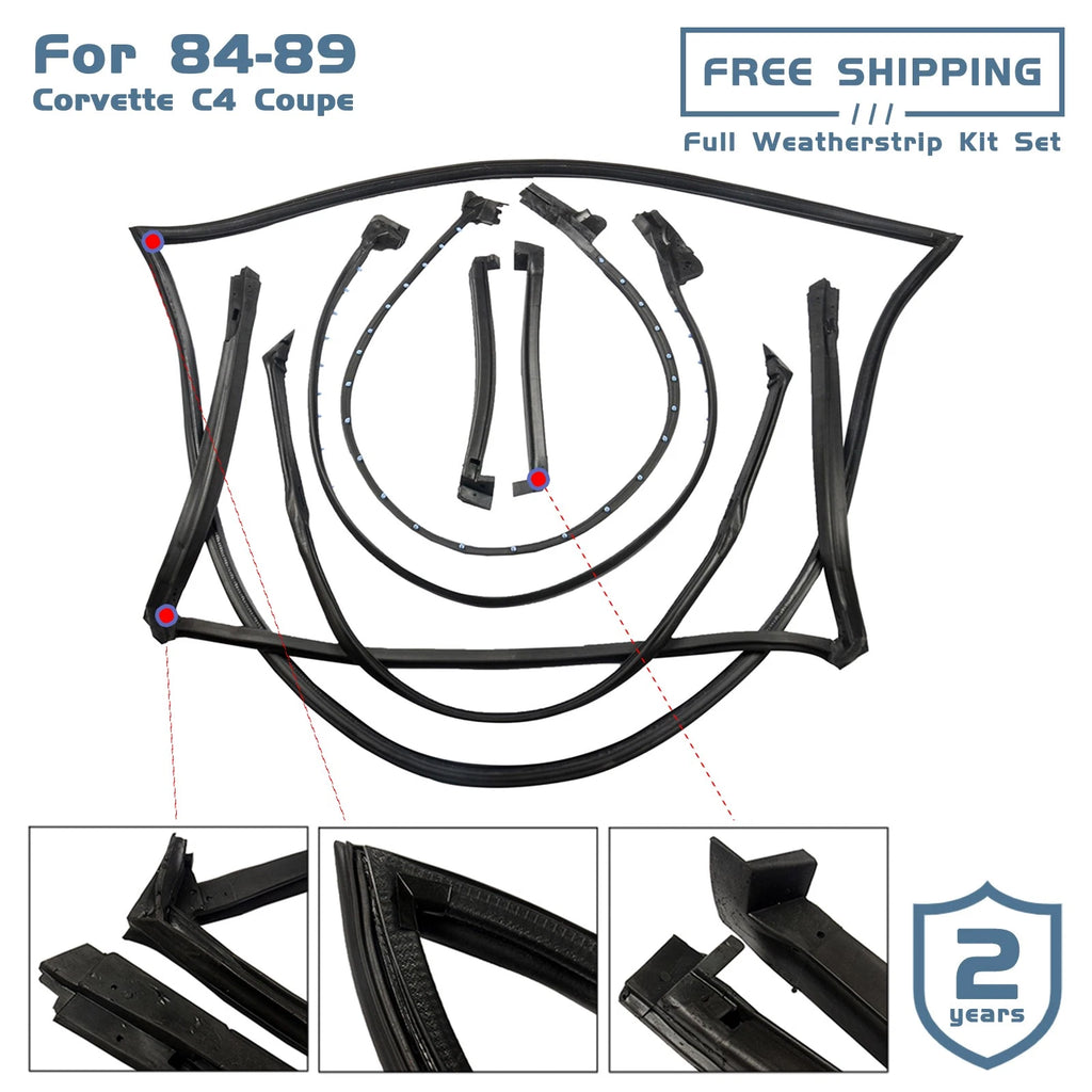 Weather Strip Seal Kit for Chevy Corvette C4 (1984-1989)