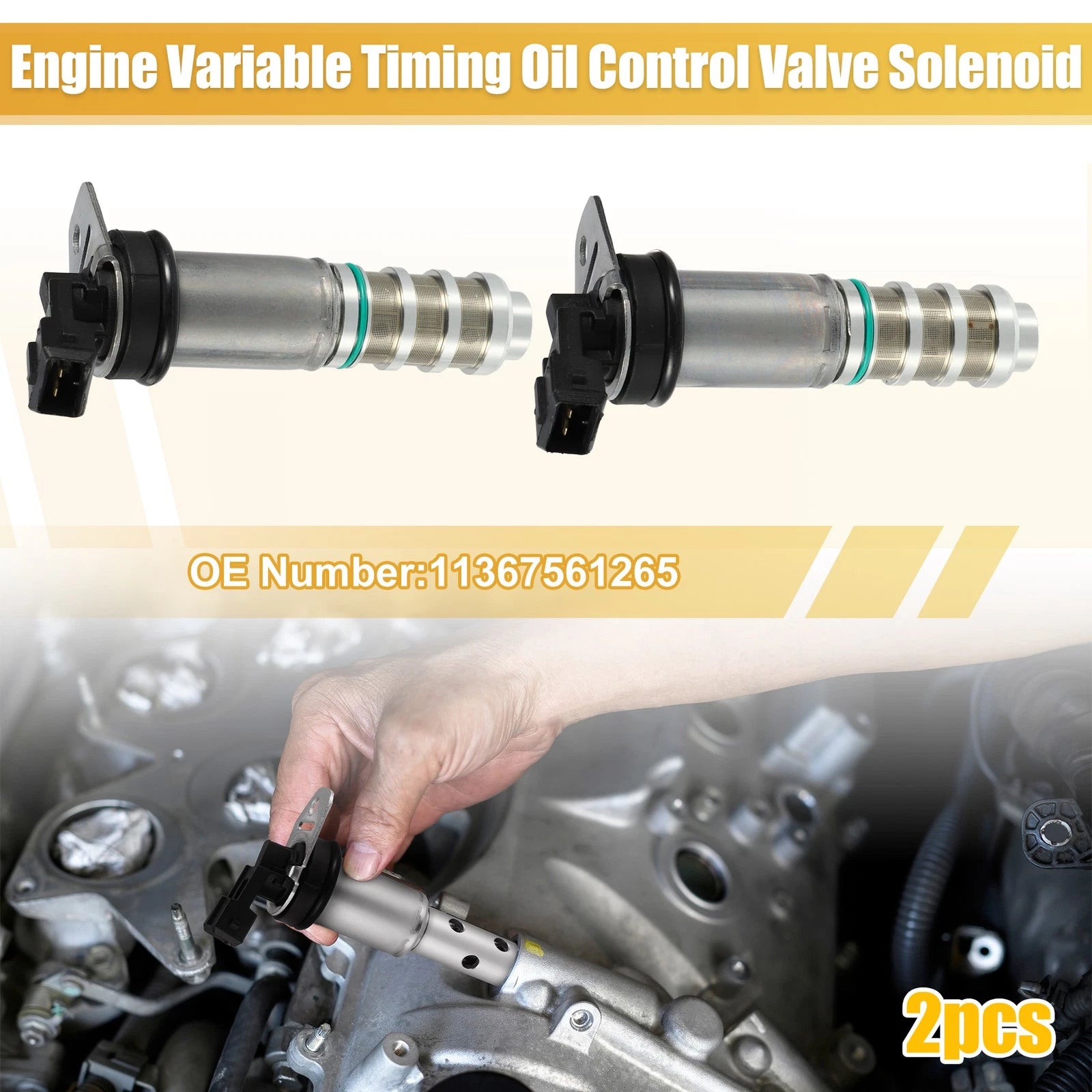 2X Variable Valve Timing Solenoid VVT for BMW M3 M4 M2 3.0L (2014–2020) No. 11367561265