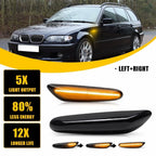 Sequential Smoked LED Side Marker Lights for BMW E60 E61 E82 E88 E90 E91 E92