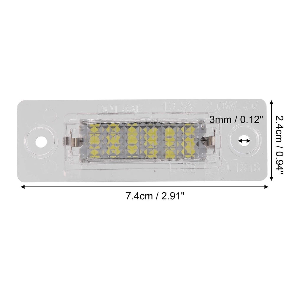 2X LED Car License Plate Light for Volkswagen Passat Jetta Golf (2010–2019)