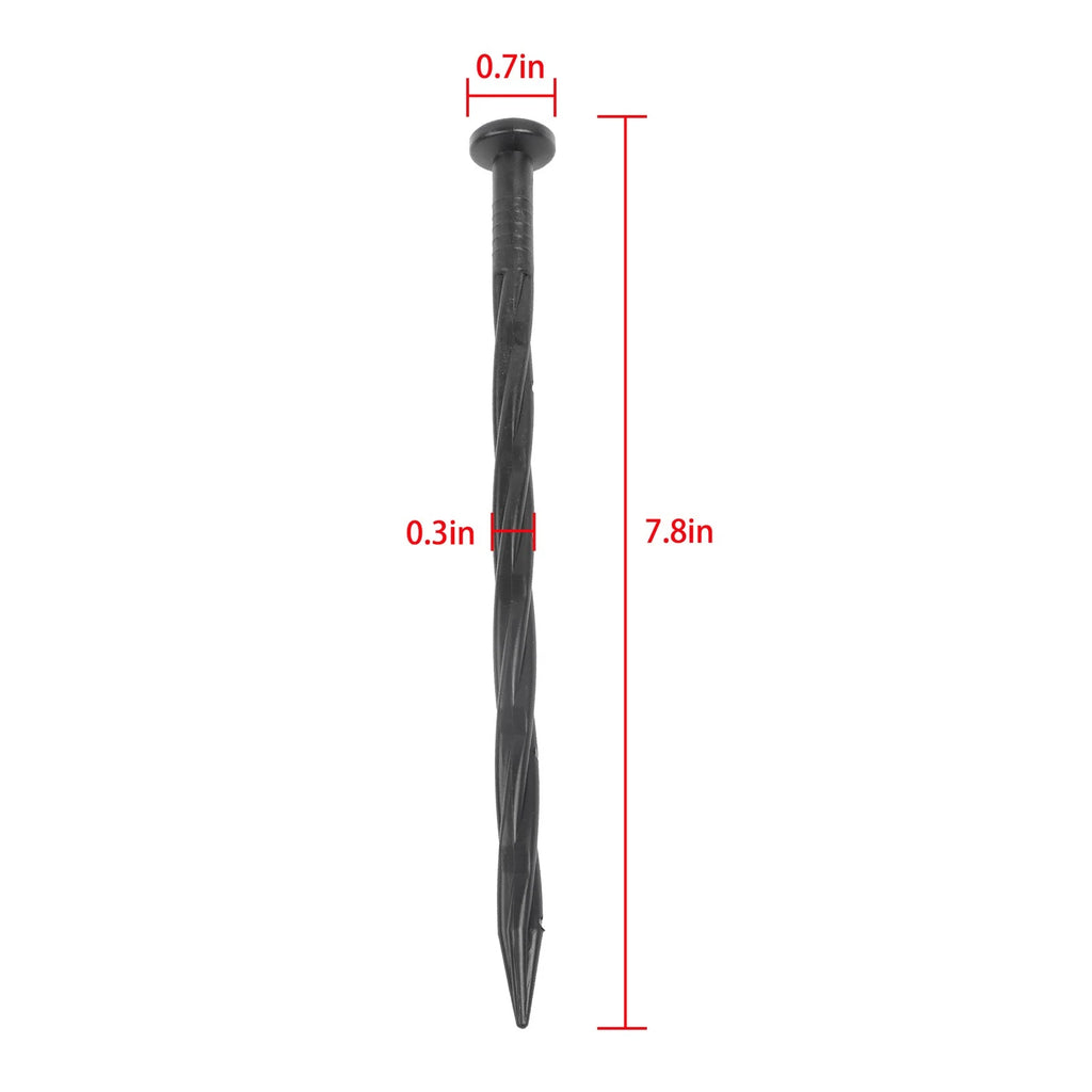 Set of 200 Landscape Anchoring Stakes for Garden Edging (Spiral)