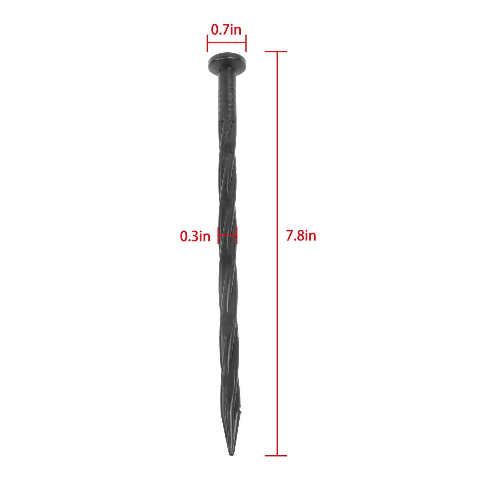 Set of 200 Landscape Anchoring Stakes for Garden Edging (Spiral)