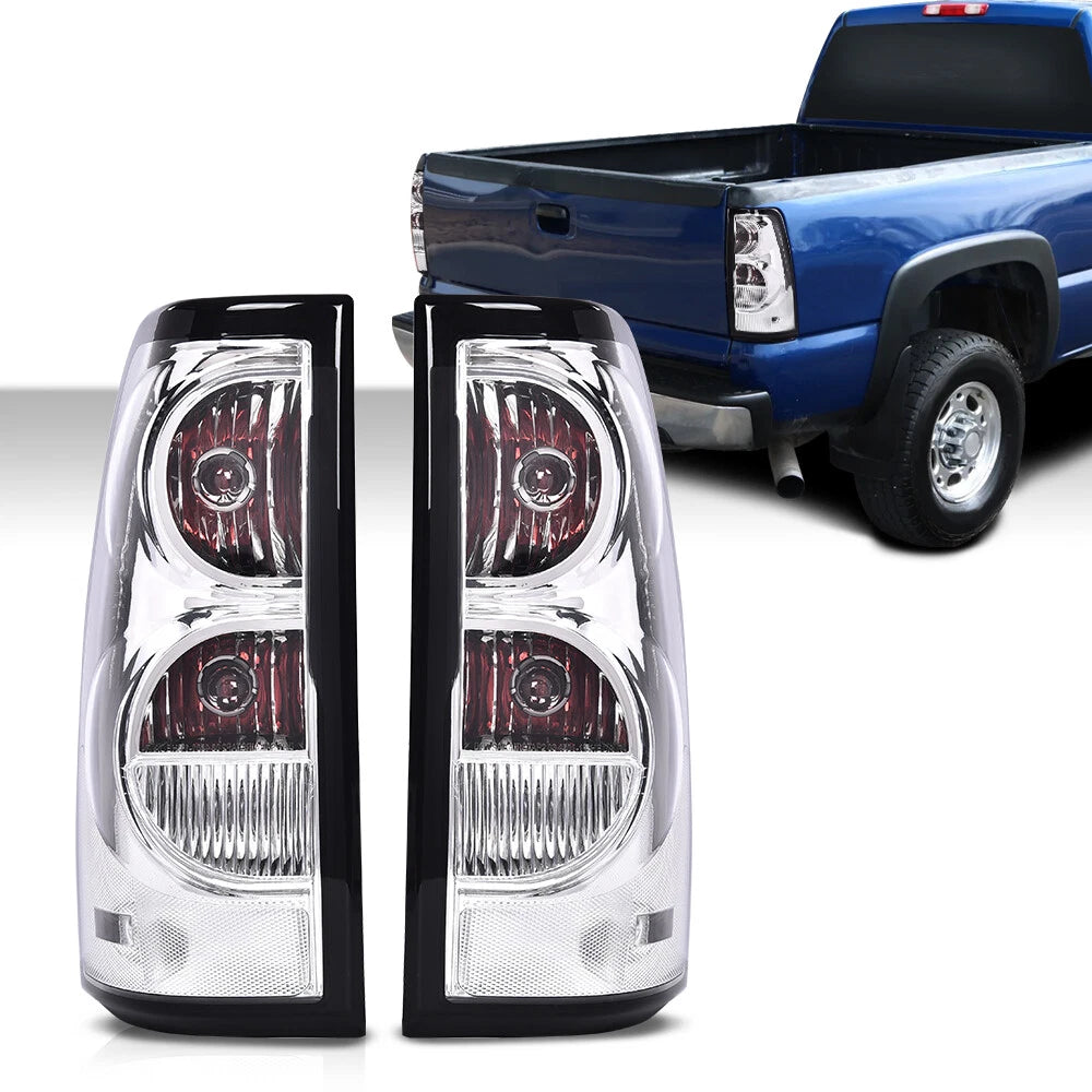 Chrome Tail Lights for Chevy Silverado 1500 2500 3500 (2003–2006)