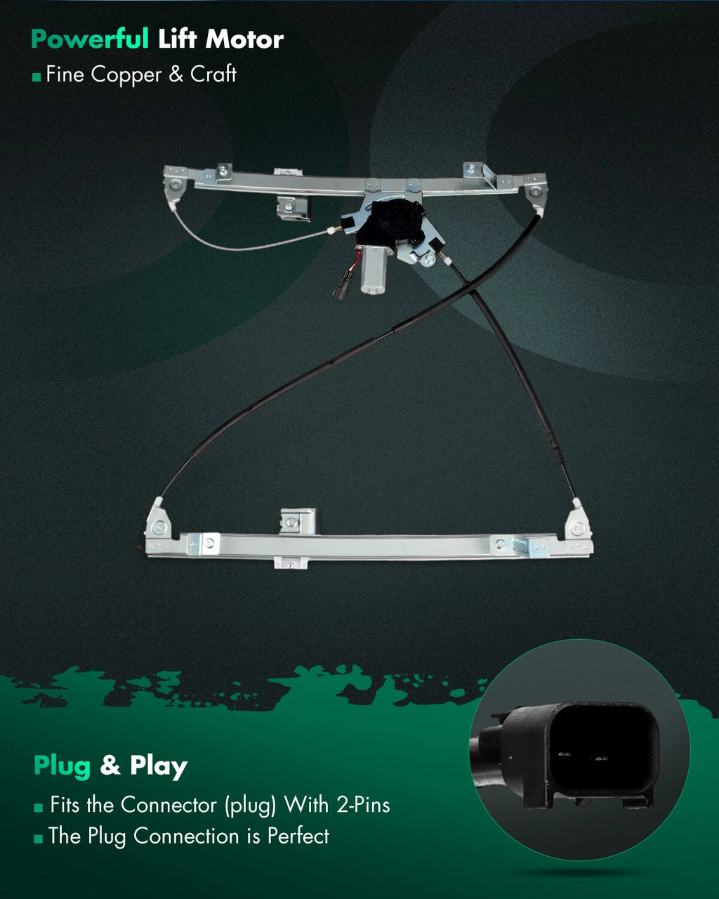 Motor Window Regulator Front Right for Ford F150 Crew Cab (2004–2008)