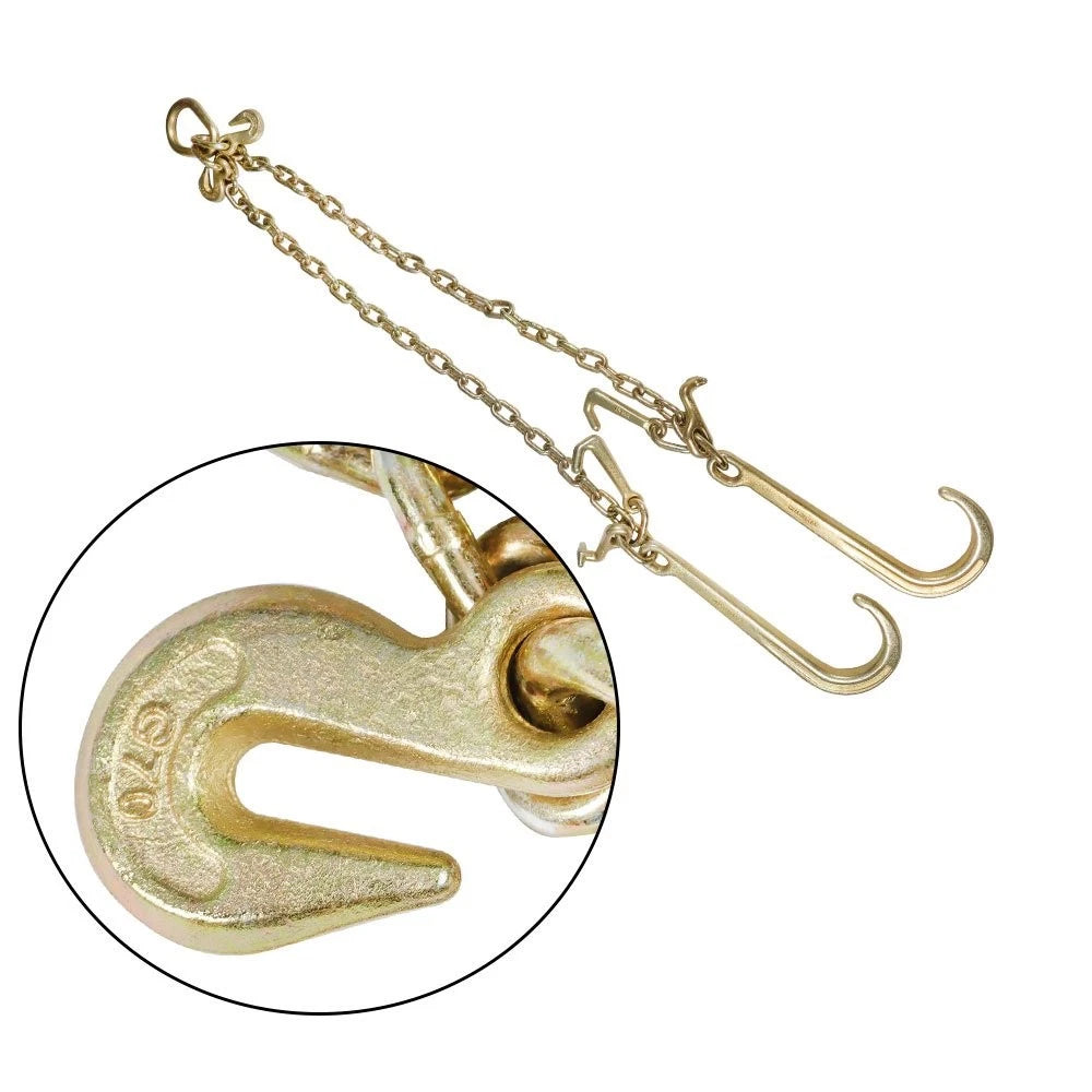 5/16" G70 V-Chain Bridle with 15" Large J Hooks for Various Models