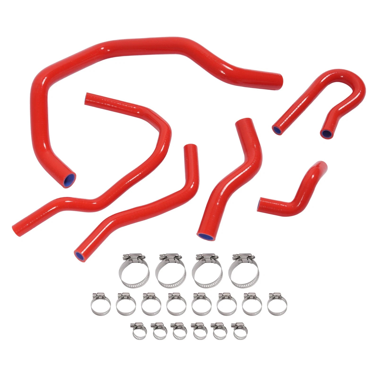 Red Radiator Hose Kit for Honda Civic 1.6L SOHC D15 D16 (1992–2000) 6PCS