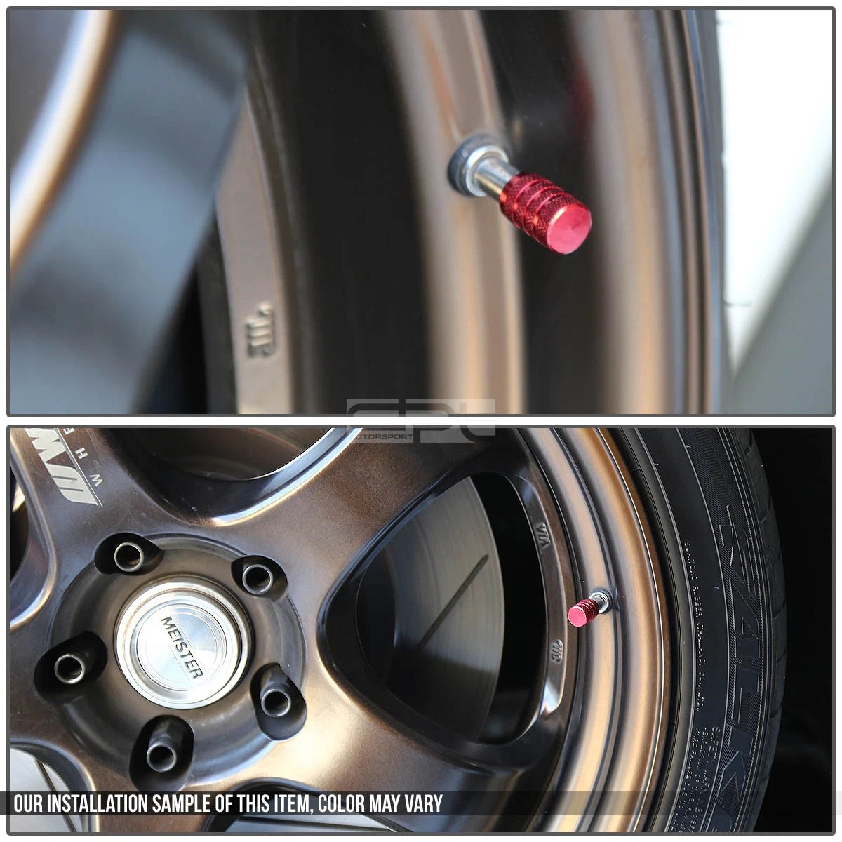 Set of 4 Aluminum Tire Rim Valve Air Port Dust Cover Caps Red