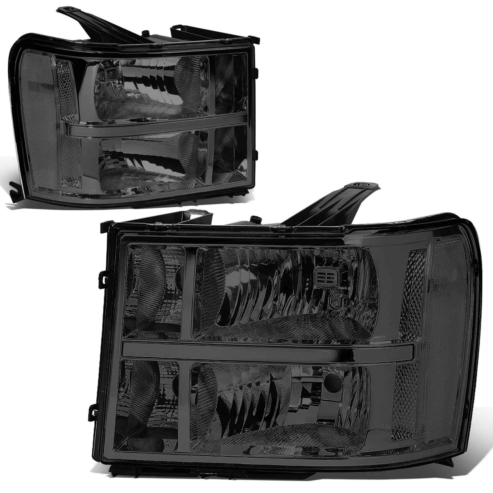 Factory Style Headlight Lamps for GMC Sierra 1500 2500 3500 (2007–2014) Smoked/Clear
