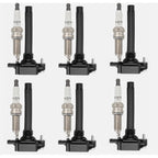 6X Ignition Coils + 6X Spark Plugs for Dodge Charger Chrysler Ram Jeep (2011–2021)