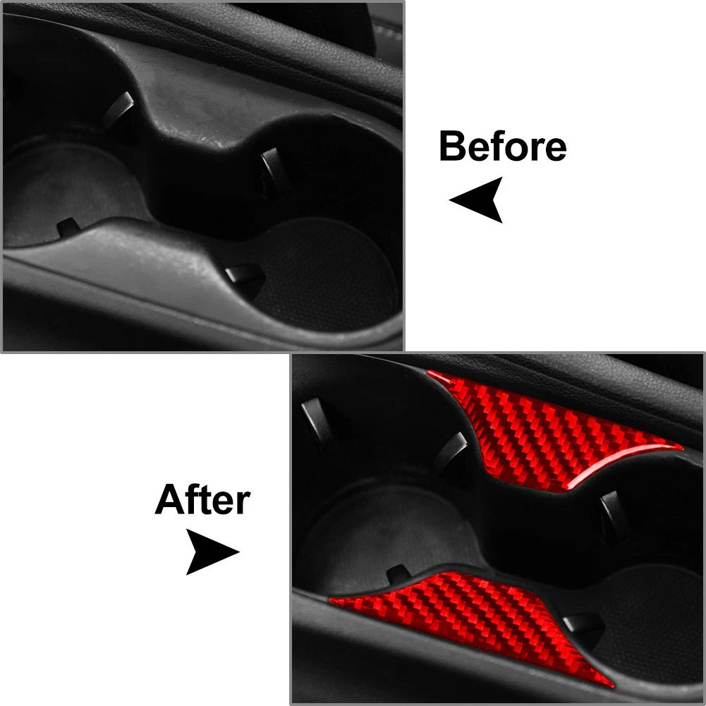 Carbon Fiber Water Cup Holder Cover Trim for Hyundai Veloster JS (2019–2023)