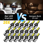 20x T10 194 168 W5W SMD LED License Plate Light Bulbs for