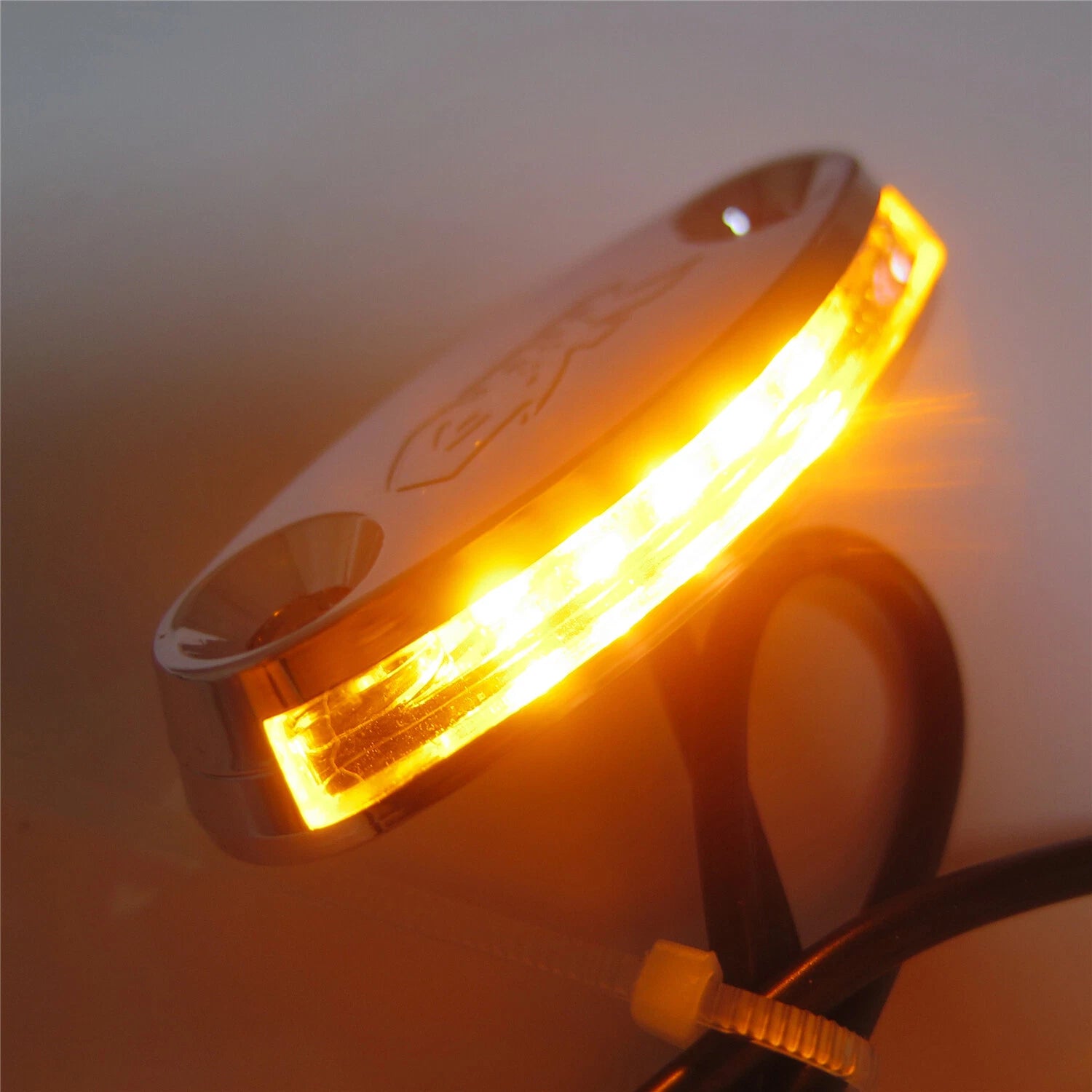 Mirror Block Off Base Plate LED Chrome for Honda CBR 1000RR (2004–2007)