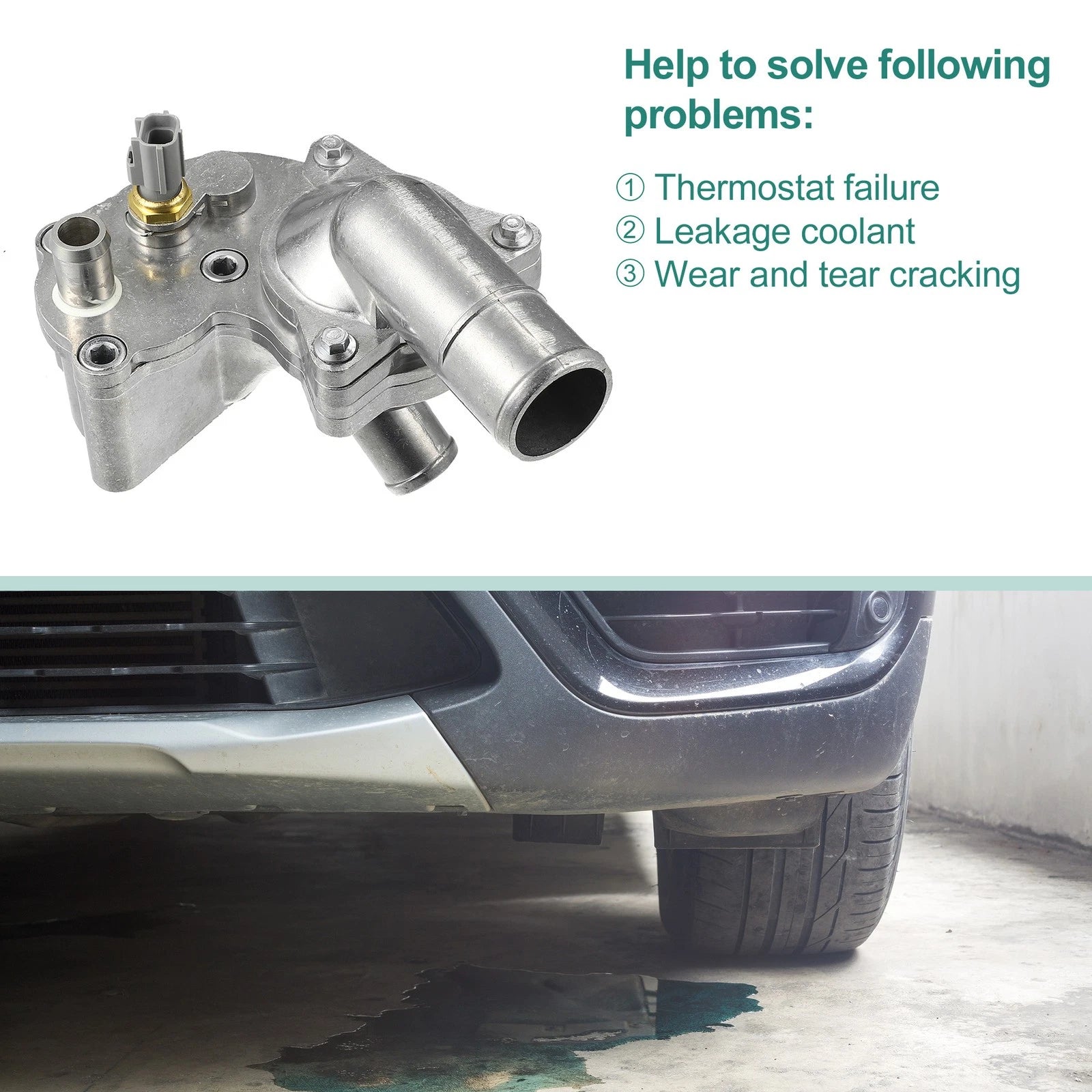 Aluminum Alloy Thermostat Housing 5R3Z8592BA for Ford Mustang (2005–2010)