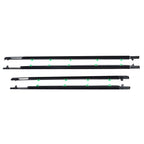 Set of 4 Chrome Window Moulding Trim Weatherstrips for Honda CR-V (2007–2011)
