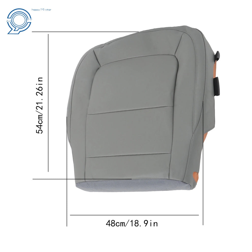 Gray Leather Driver Bottom Seat Cover for Chevy Colorado Canyon (2015-2022)