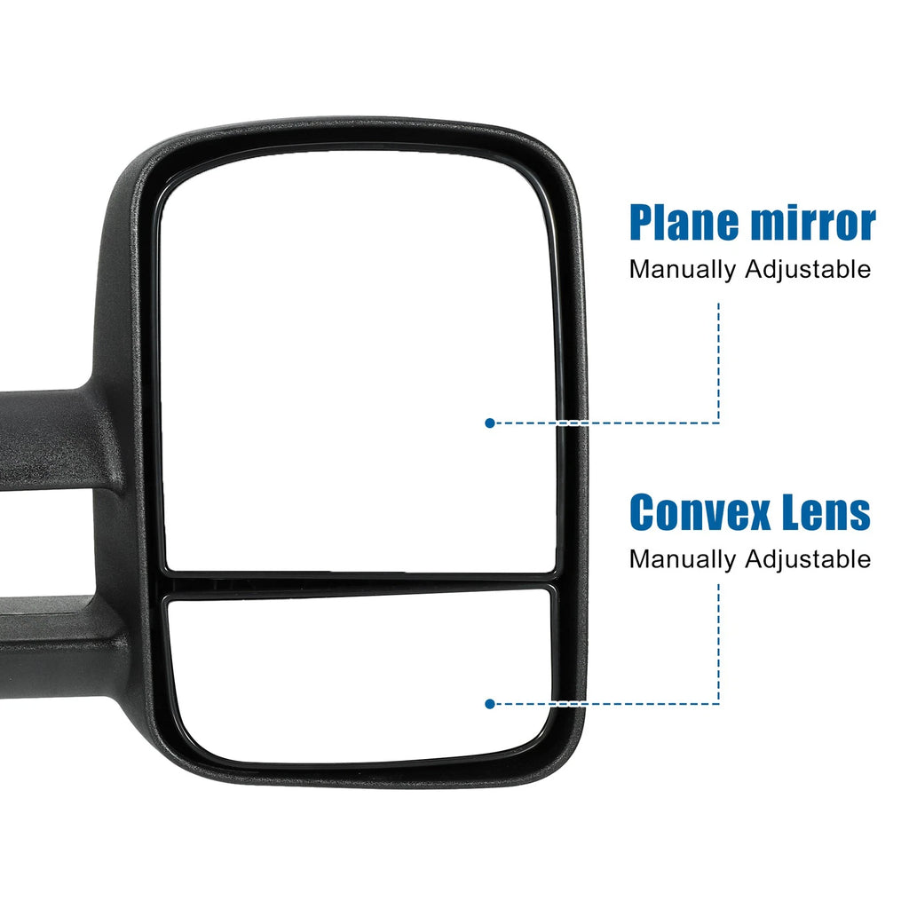 Pair Tow Mirrors for Chevy Silverado Avalanche Suburban GMC Cadillac (2007–2014)