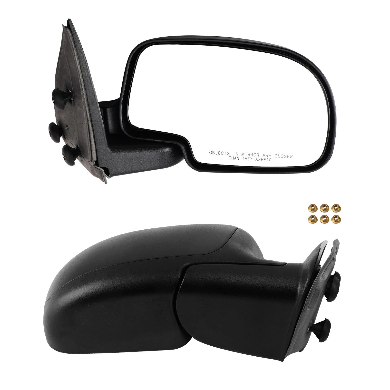 Black Mirror Pair for Chevrolet Silverado GMC Sierra Yukon (1999-2006)