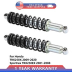 Pair Black Rear Shock Absorber for Honda Sportrax TRX250EX TRX250X (2001–2020)