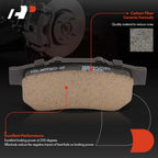 Set of 4 Rear Ceramic Brake Pads for Honda Civic (1992–1995, 1997–2001)