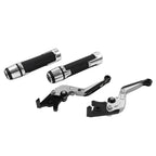 Silver Extendable Brake Clutch Levers Grip Set for Ducati Monster (2001-2006)