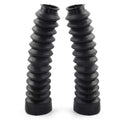 Rubber Front Fork Dust Cover Boots for Motorcycle Universal Black