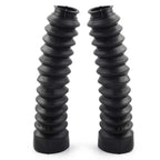Rubber Front Fork Dust Cover Boots for Motorcycle Universal Black