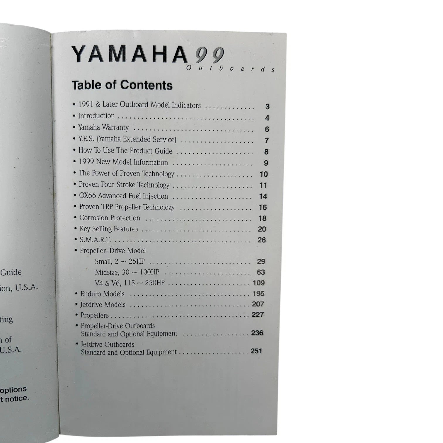 Yamaha LIT-184680099 Marine Power Guide for Outboards (1999)