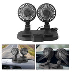 Dual Head Car Fan for Quick Cooling in Vehicles (Universal Fit)