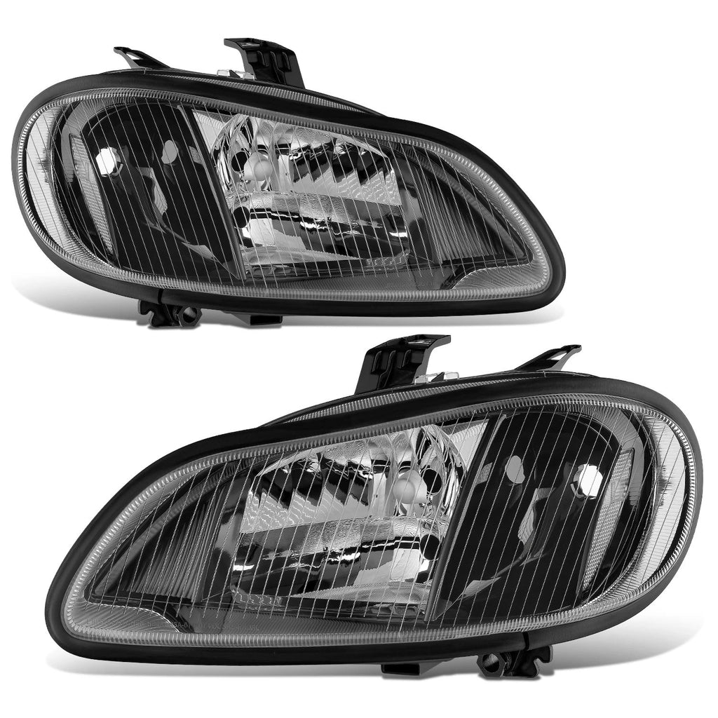 Headlight Assembly for Freightliner M2 106 112 (2003–2018) Black Housing Clear Lens