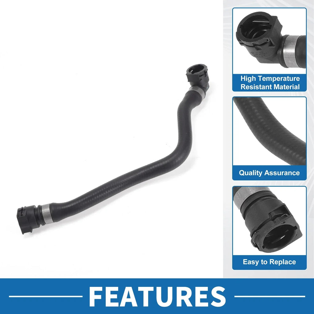 Heater Hose 1Pc Rubber Black for BMW 230i 2.0L (2017-2020)