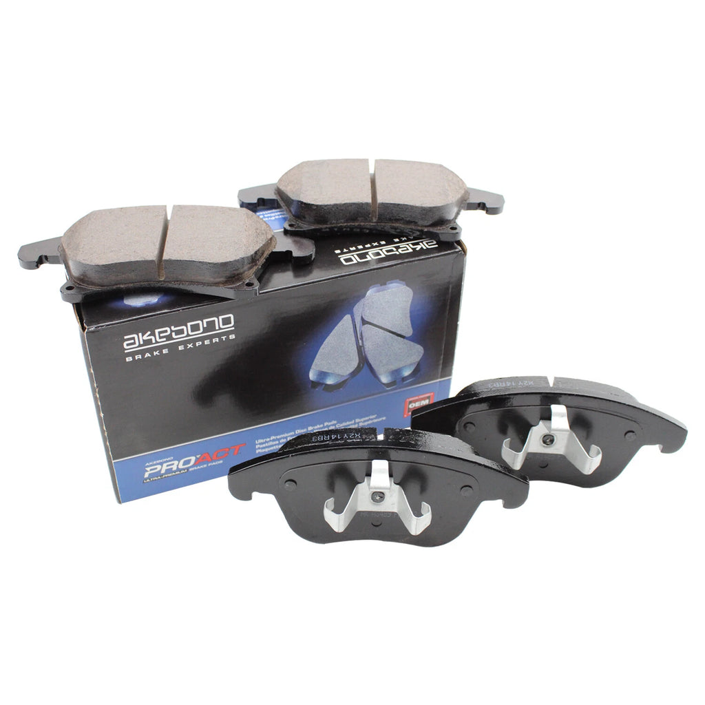 Set of 4 Akebono ProAct Ultra Front Ceramic Brake Pads for Ford Fusion Lincoln MKZ (2013–2020)