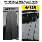 Gloss Black Door Trim Pillar Posts for Hyundai Avante Elantra (2021–2023)