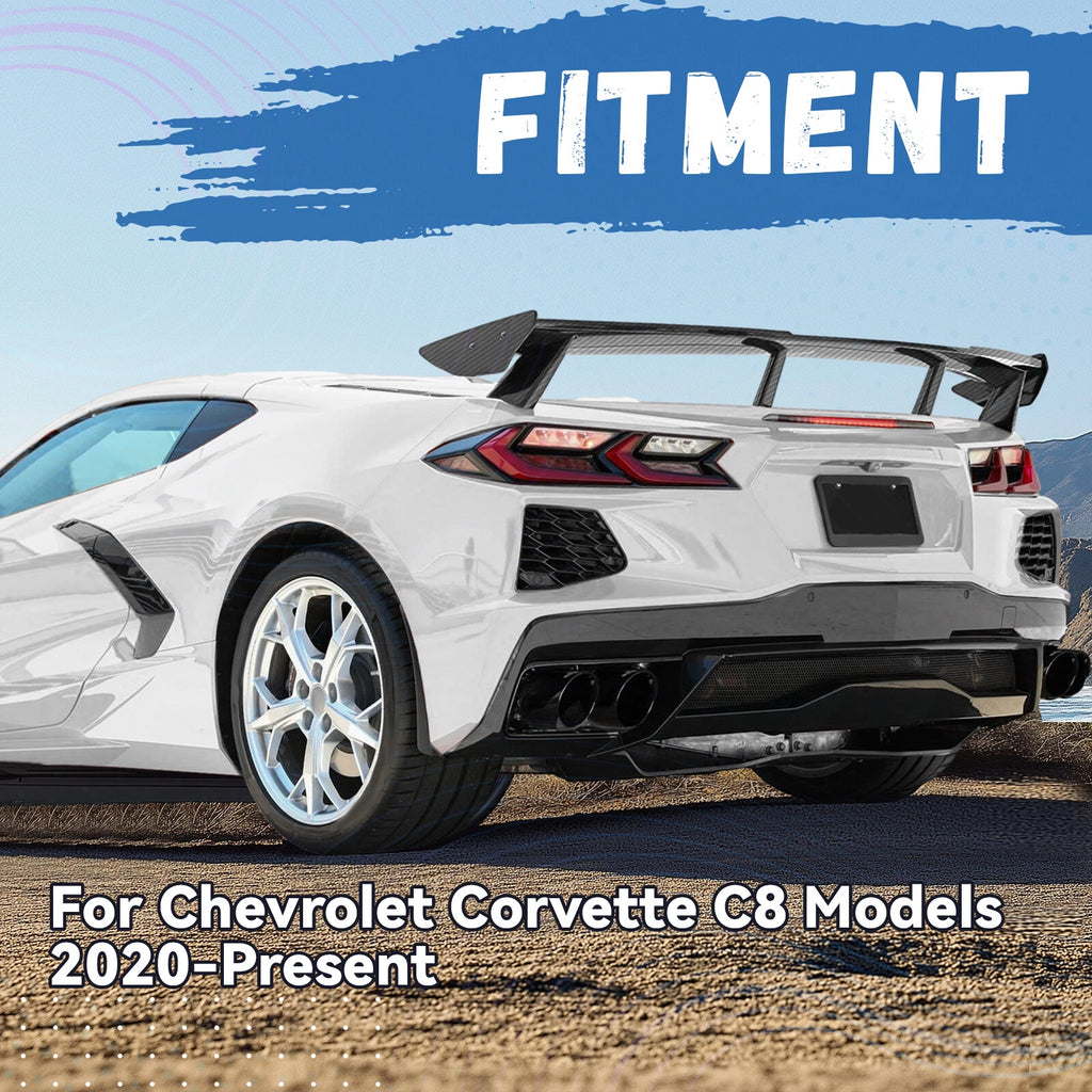 Rear Trunk Spoiler High Wing for Chevy Corvette C8 Z51 (2020–2025)