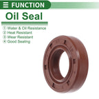 Set of 5 Oil Seal Rotary Shaft Seal FKM Rubber 15x28x7mm