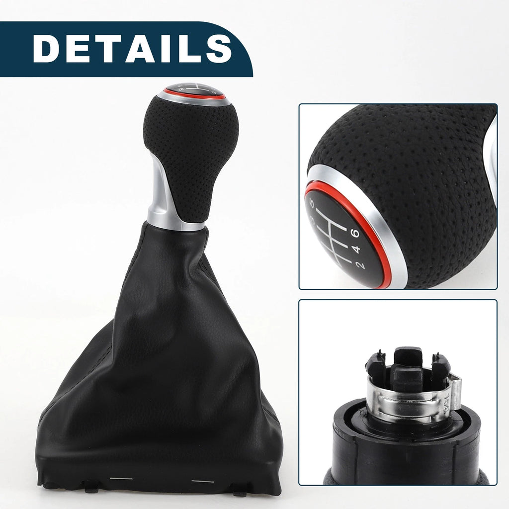 6 Speed Manual Shift Knob with Boot Cover No. 8K0863278H for Audi A5 (2008–2017)