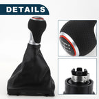 6 Speed Manual Shift Knob with Boot Cover No. 8K0863278H for Audi A5 (2008–2017)