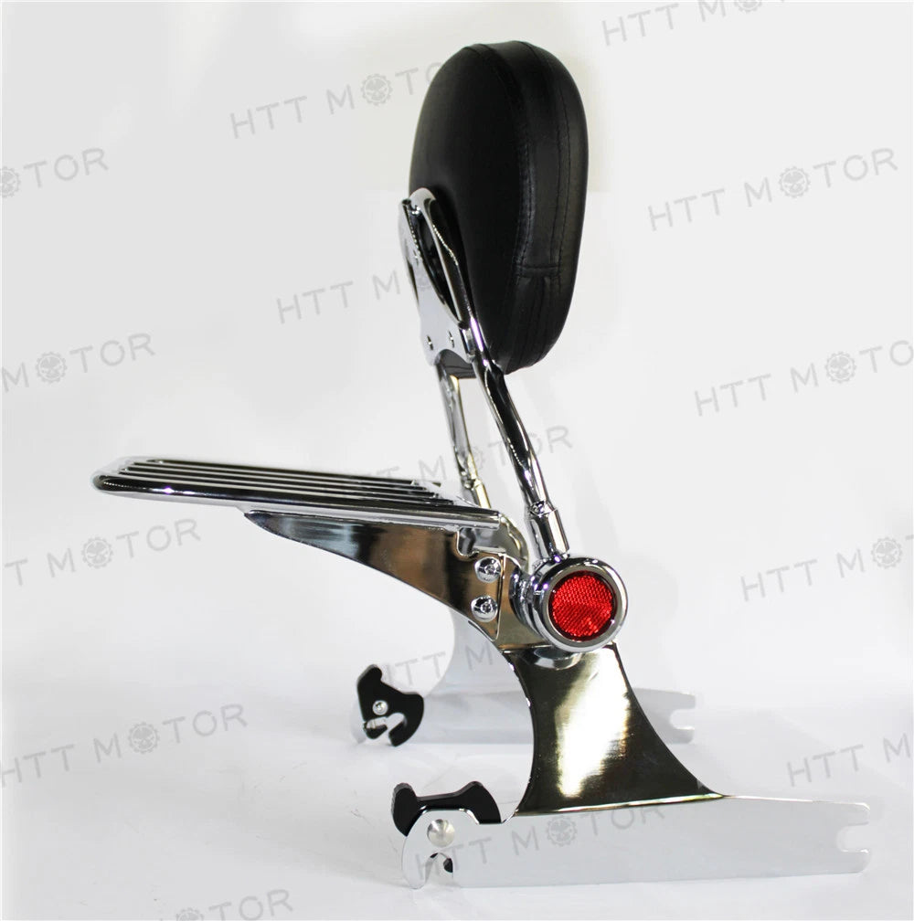 Adjustable Backrest Sissy Bar w/ Luggage Rack for Harley Dyna (2006–2017)