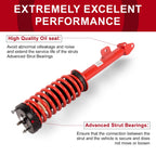 Pair Red Front Struts with Coil Springs for Dodge Charger 2006-2010